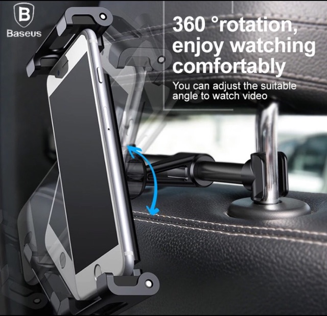 Giá đỡ tựa ghế trên ô tô cho iPhone-iPad BASEUS Bracket Car Mount