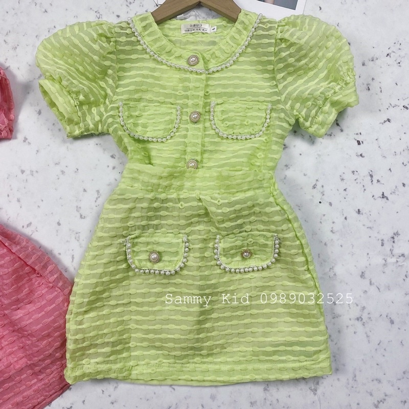 Set Xốp phối Khuy Ngọc Tiểu Thư cho bé gái size đại 15-39kg Siêu xinhh