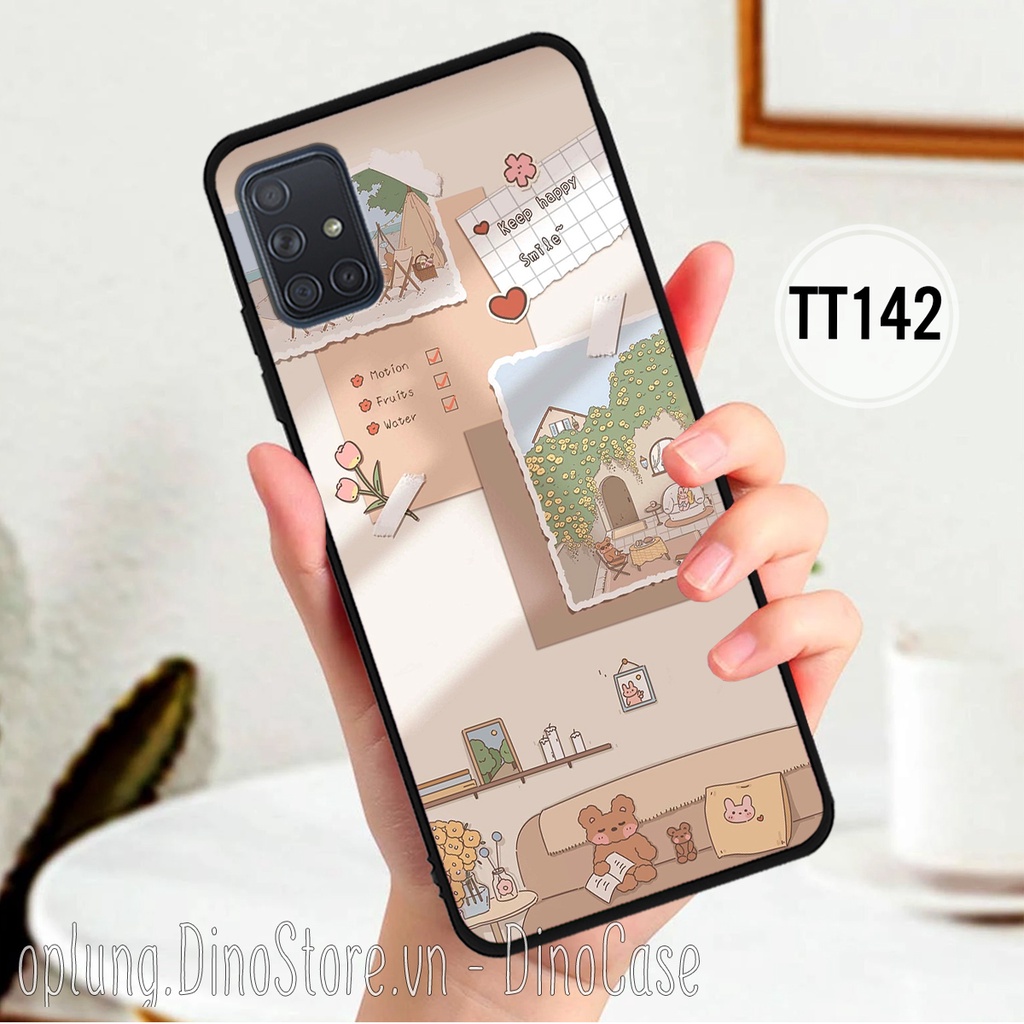 Ốp Samsung A31 / A51 - Samsung A71 - Samsung M51 - Ốp lưng bảo vệ camera chống bám bẩn phong cách vintage nhẹ nhàng.