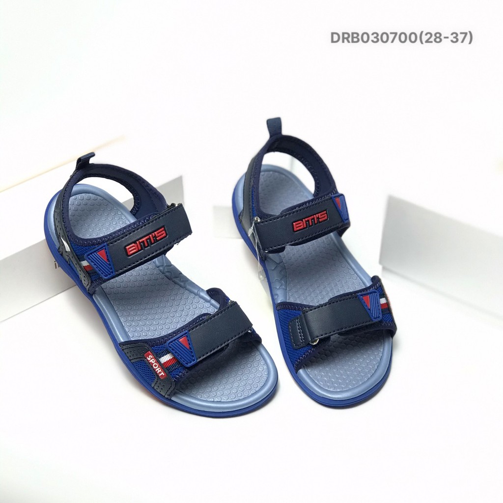 Sandal bé trai 28-37 ❤️FREESHIP❤️ Dép quai hậu học sinh BlTIS đế cao su hai quai dán DRB030700