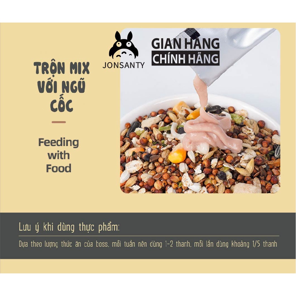 Súp thưởng cho chuột hamster baby bầu mang thai nuôi con hãng JONSANTY giàu dinh dưỡng vitamin khoáng chất hộp 8 thanh