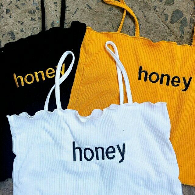 Áo 2 Dây Cuốn Biên HONEY Siêu Dễ thương.