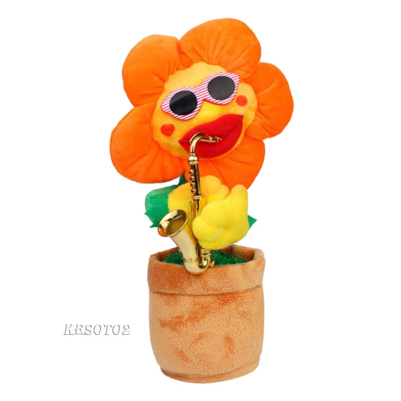 [Kesoto2] Búp Bê Nhồi Bông Biểu Diễn Nhảy Múa Có Nhạc Hình Tròn Màu Đỏ