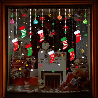 Decal dây thả chiếc tất noel