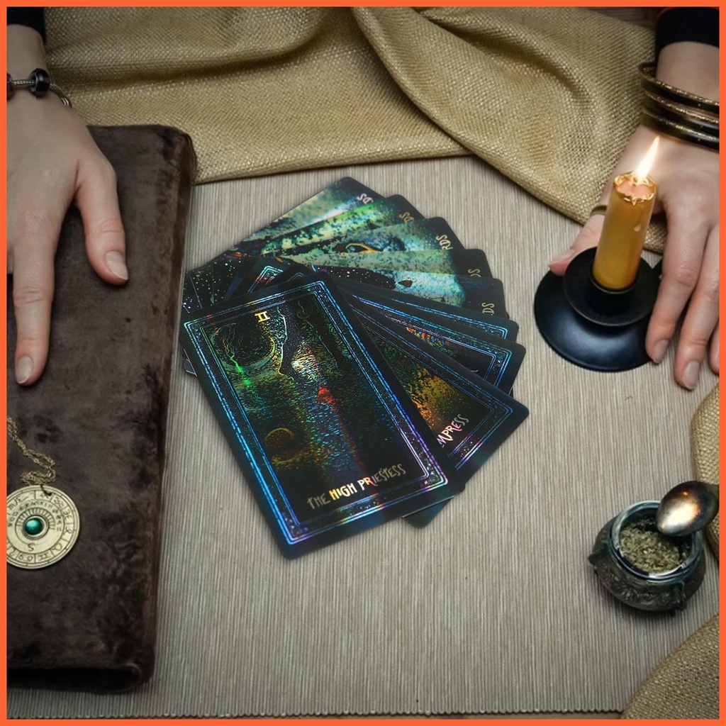 Bộ Thẻ Bài Tarot Mạ Bạc Giải Trí Gia Đình