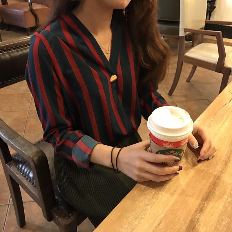 [Mã WASKT410K giảm 10K đơn 50K] ÁO SƠ MI NỮ SỌC CỔ | BigBuy360 - bigbuy360.vn