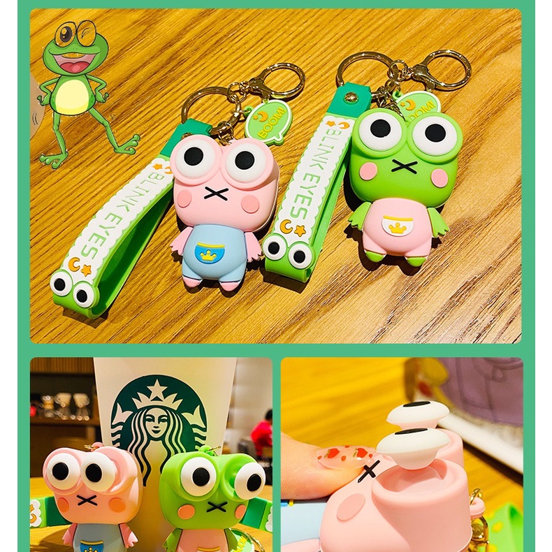 Móc khóa Ếch ộp lòi mắt to siêu cool ngầu