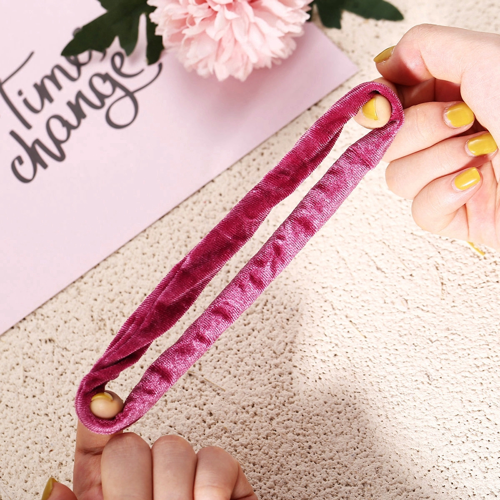 Dây Buộc Tóc Hishop Màu Trơn Kiểu Đơn Giản Phong Cách Hàn Quốc Cho Nữ