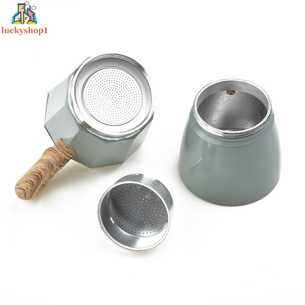 Bình Pha Cà Phê Trên Bếp Moka Espresso Của Ý Chất Liệu Nhôm  150 / 300ml
