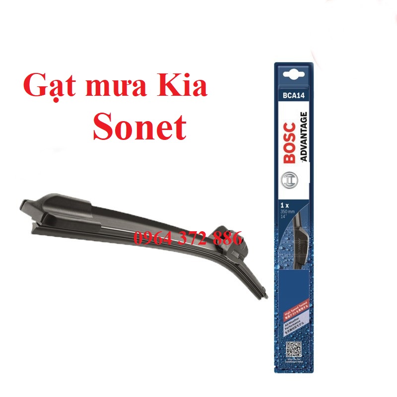Bộ gạt Mưa xe Kia Sonet loại gạt silicon mềm Bosch chính hãng - Size 24 - 16