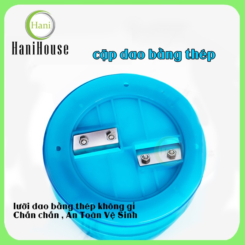 Máy bào đá quay tay đa năng, máy nghiền đá cầm tay mini tiện dụng 1.1lít Hani House Store