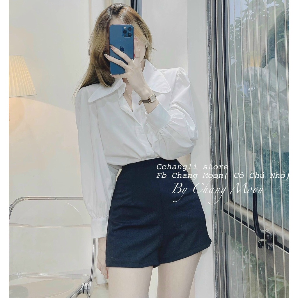 Áo Sơ Mi Kiểu Hàn Quốc Cổ Bẻ Dài Tay Siêu Xinh TTSA1467