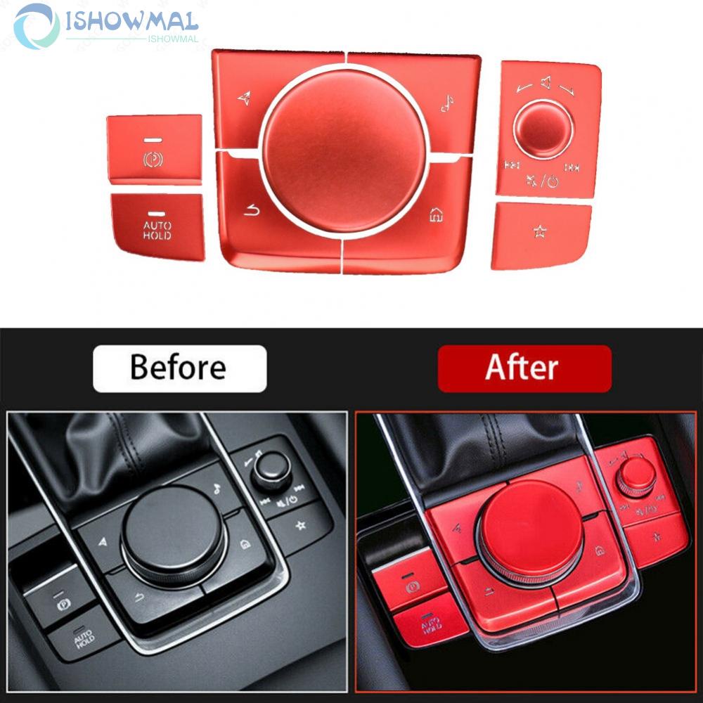 Set 10 Ốp Bảng Điều Khiển Đa Phương Tiện Bằng Hợp Kim Nhôm Cho Mazda 3 CX30 Mới