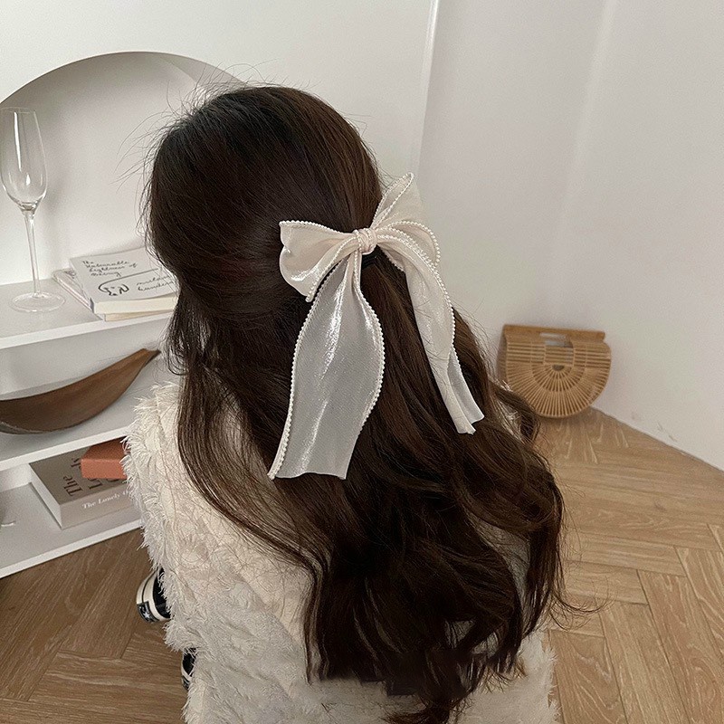 Dây và kẹp tóc nơ xinh phong cách Hàn Quốc