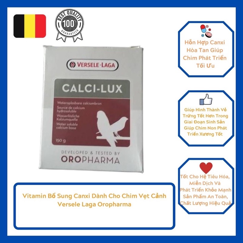 Canxi  cho chim cảnh 20gr, 50gr, 100gr Bỉ
