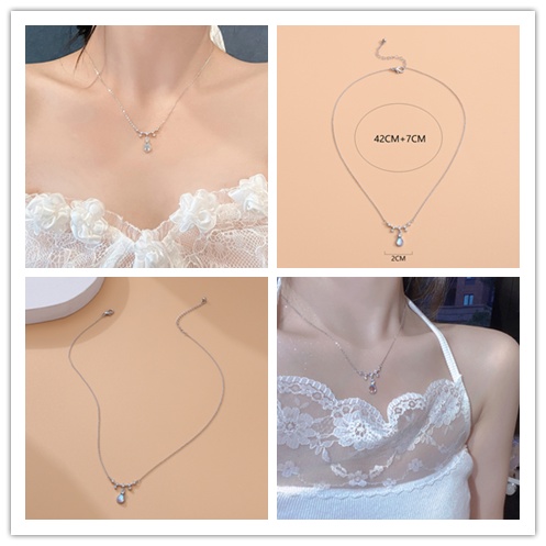 Vòng Cổ Choker Đính Đá Mặt Trăng Lấp Lánh Thanh Lịch Cho Nữ