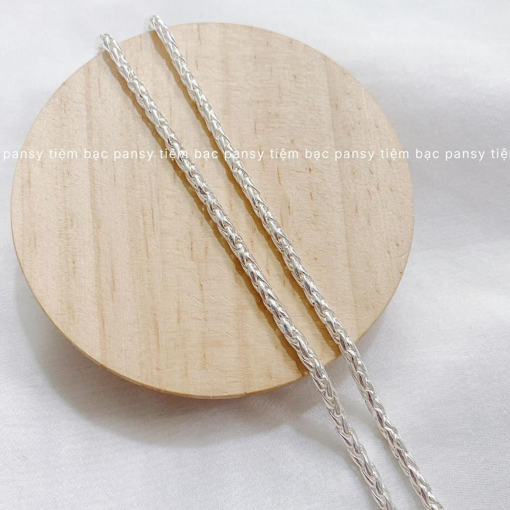 Dây chuyền bạc nam S99 hoạ tiết vảy rồng - Vòng cổ bạc ta thật chuẩn nam tính