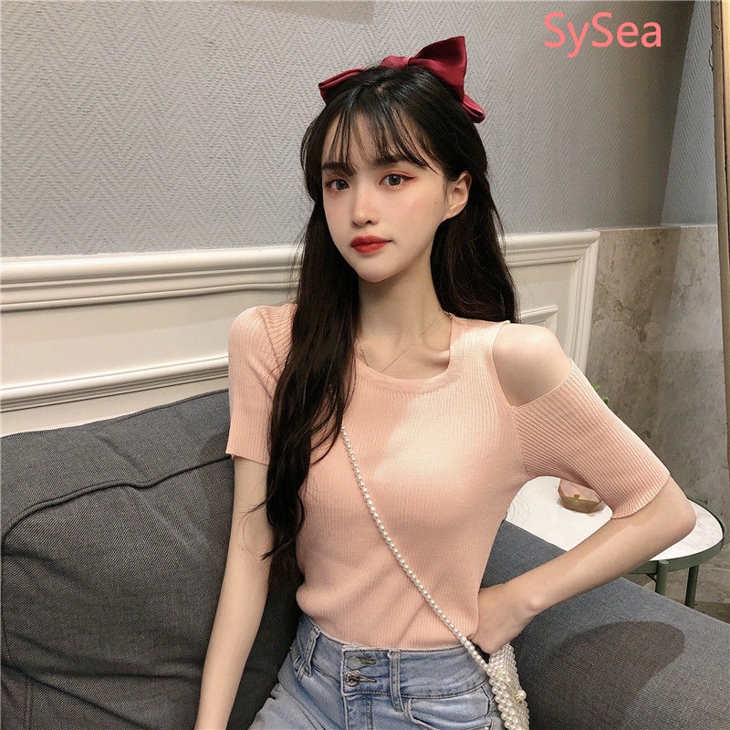 Áo Dệt Kim Ngắn Tay Thời Trang Mùa Hè Hàn Quốc Cho Bé Gái