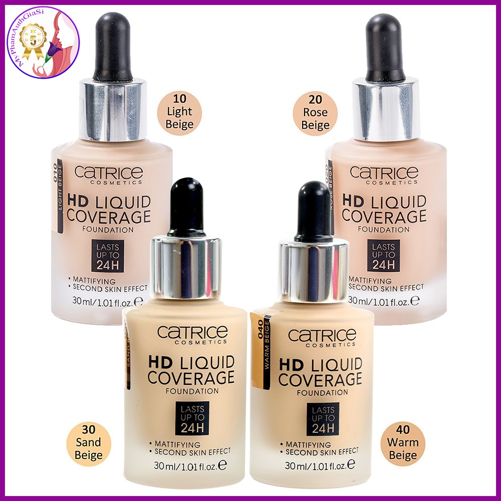 Kem nền catrice hd liquid coverage foundation