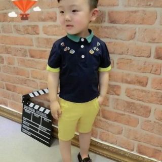 Set bộ thun đại cổ sơ mi cho bé trai