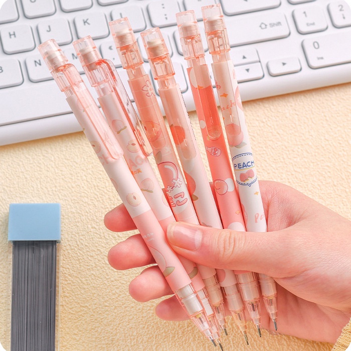 Bút chì kim bấm kèm ngòi Lizamo họa tiết hoạt hình cute dễ thương cho học sinh dân văn phòng BC187