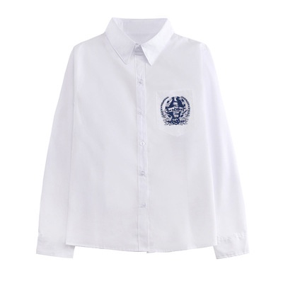 Áo sơ mi trắng phong cách đồng phục học sinh tay ngắn/ tay dài tùy chọn