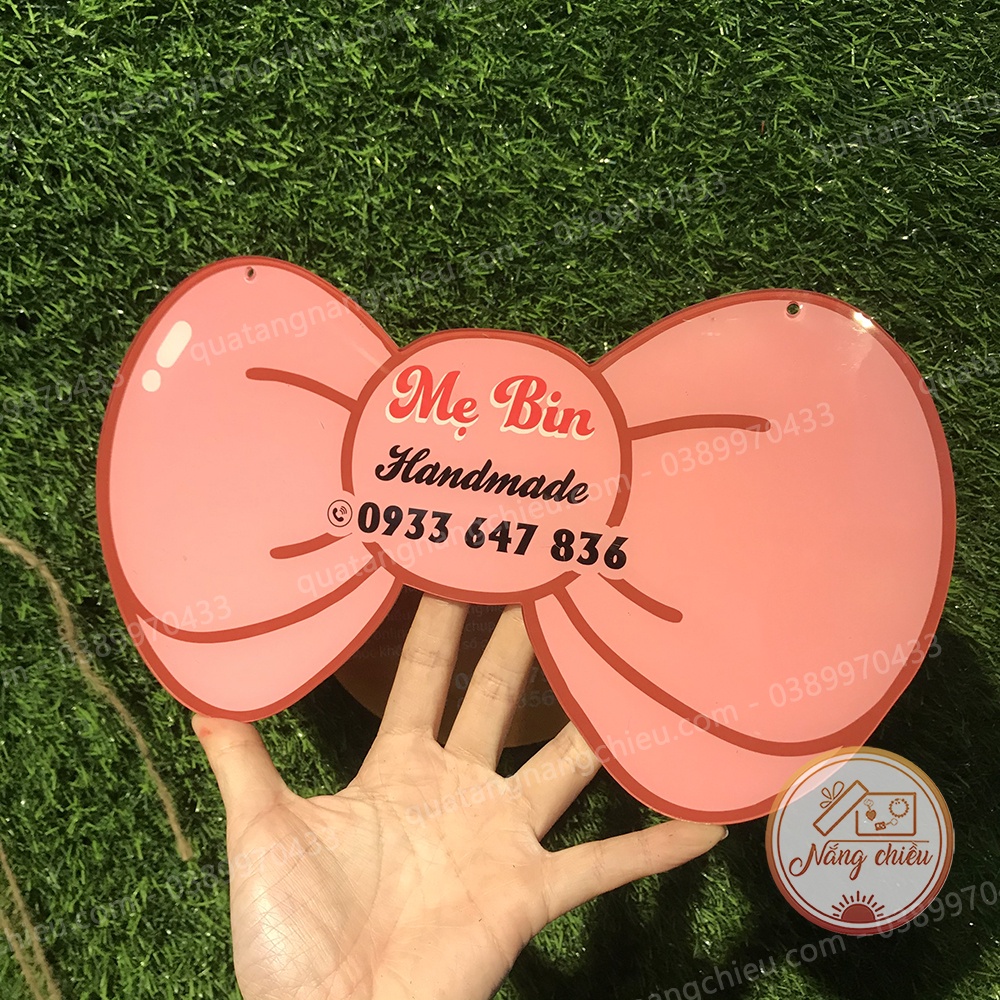 Bảng hiệu mica hình viên kẹo, Chất liệu mika , sắc nét , Bảng hiệu quảng cáo thương hiệu