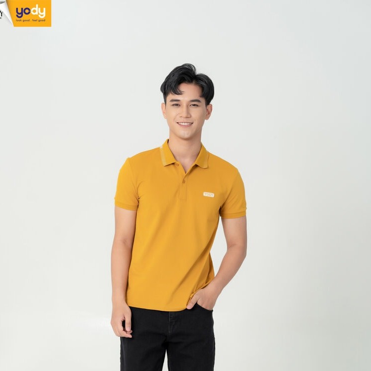 Áo polo nam Yody phông tay ngắn vải cotton mắt chim co giãn 4 chiều, form dáng trẻ trung - thanh lịch - APM3299 | BigBuy360 - bigbuy360.vn