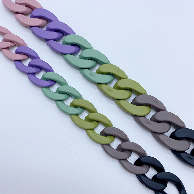 Bộ 10 Phụ Kiện Dây Xích Bằng Nhựa Acrylic Nhiều Màu Sắc Dùng Để Trang Trí Điện Thoại