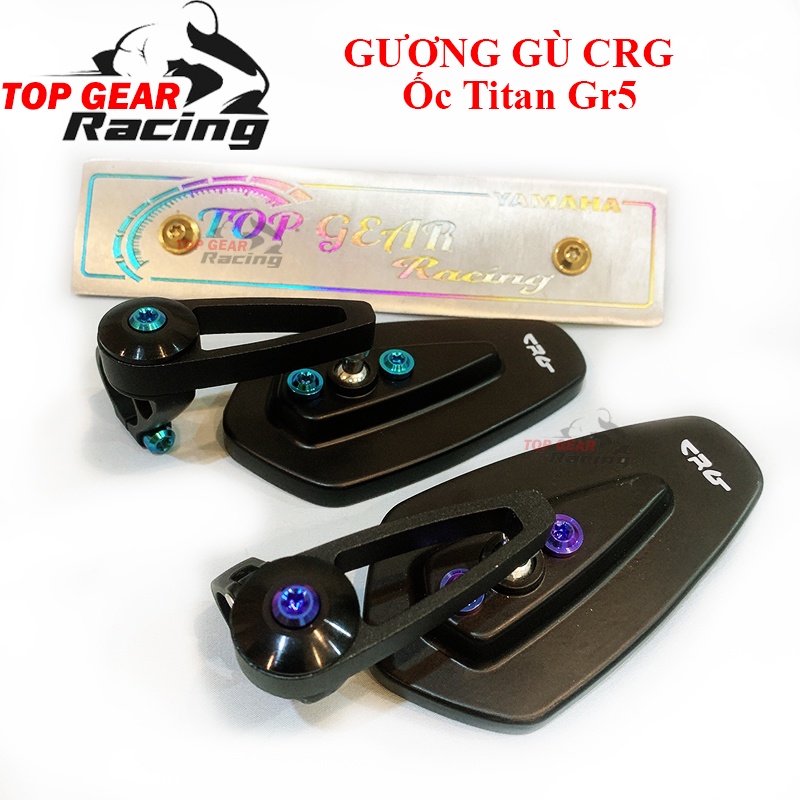 Gương Gù Ốc Titan Full Kính Trắng Xanh Lắp Chân Gương
