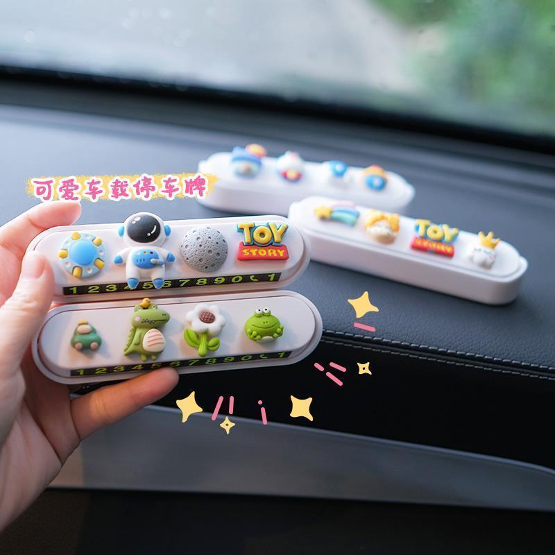 Bảng Số Điện Thoại Đỗ Xe Tạm Thời Họa Tiết Hoạt Hình Dễ Thương Sáng Tạo Trang Trí Xe Hơi