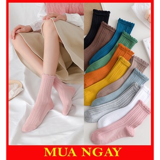 Tất nữ len gân cổ cao vinatage cực đẹp TN77