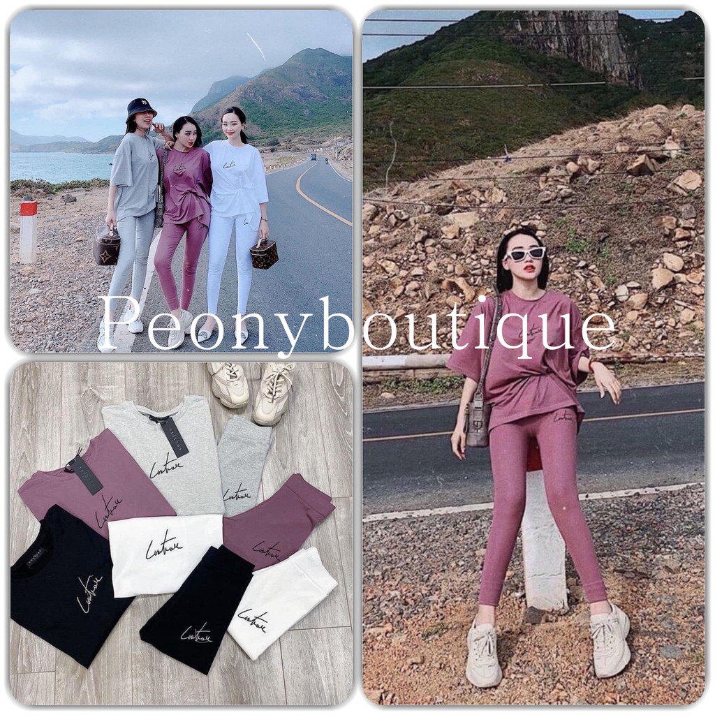 Set Trang Phục  Set legging áo thụng kiểu dáng KOREA SIÊU HOT