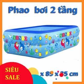 [SALE OFF]BỂ BƠI PHAO BƠI CHỮ NHẬT 2 TẦNG 1,2M[GIÁ RẺ]