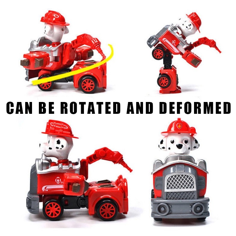 4 Styles Paw Patrol Transformer Robot Car Educational Toys For Kids