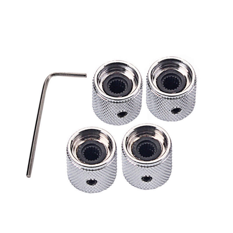 Set 4 Núm Điều Khiển Bằng Kim Loại Cho Đàn Guitar Điện