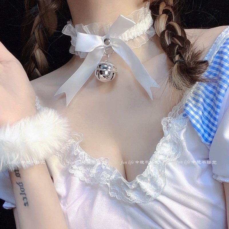Choker Ren Nơ Cổ Đính Chuông Cosplay Mèo Xinh Xắn Dễ Thương Mainia Shop