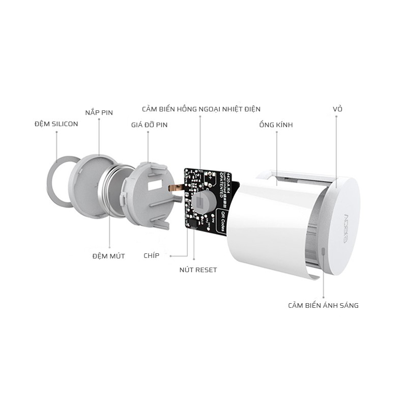 Bộ cảm biến chuyển động Xiaomi ZigBee Aqara Homekit, đèn ngủ thông minh hỗ trợ xoay 360 độ