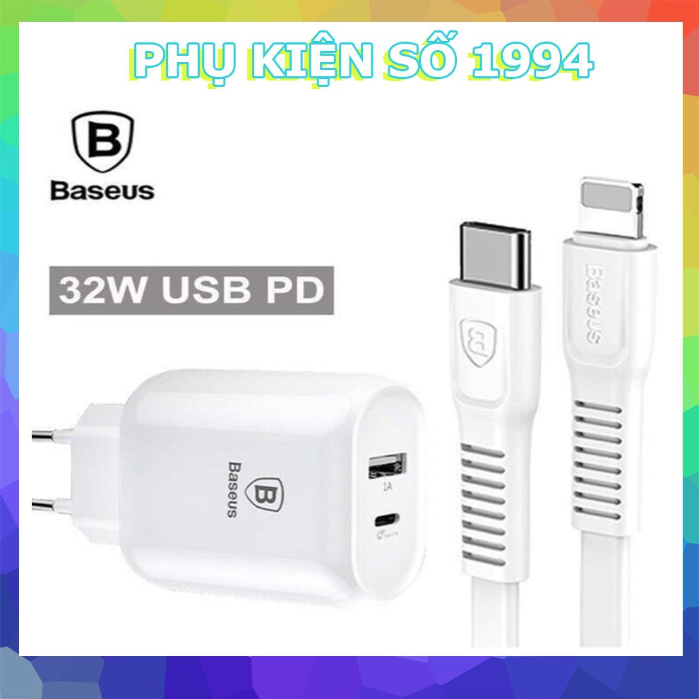 Bộ Cáp Sạc Siêu Nhanh iPhone Macbook chính hãng Baseus TypeC #PD 3.0 32W