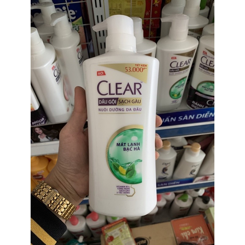 Dầu Gội Clear Mát Lạnh Bạc Hà 630g