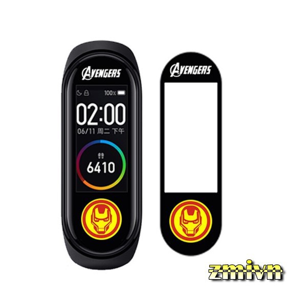 Bộ 3 miếng dán hình Avengers dành cho Xiaomi Miband 4