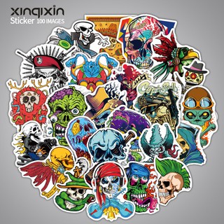 Set 50  Sticker Decal Chống Nước Phong Cách Cướp Biển Dán Nón Bảo Hiểm, Máy Tính...MÃ ST2137