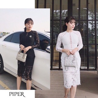 ẢNH THẬT - Đầm ren ôm tay dài Piper dress - đầm dự tiệc - Hàng thiết kế
