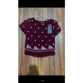 Thanh lý áo Nem size 2 Nguyên tag, áo dáng crop top, vải voan 2 lớp, kín đáo 150k, tặng áo sát nách của Nem size M ,,,,,