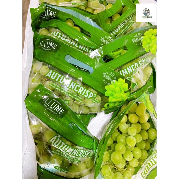 Nho xanh không hạt Autumn Crisp  1kg- Hàng Air mới