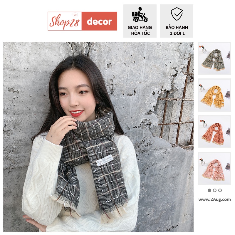 [Giá cực sốc] Khăn quàng cổ phong cách Vintage Hàn Quốc 10002 - Shop28Decor.com
