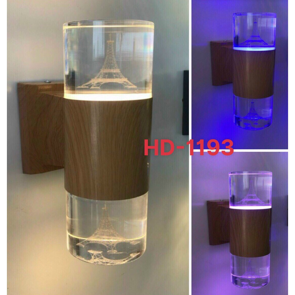 Đèn led trụ Atimol pha lê 2 đầu 3 chế độ màu,7 màu  phi 90 và bộ linh kiện đèn trụ ,đèn chày