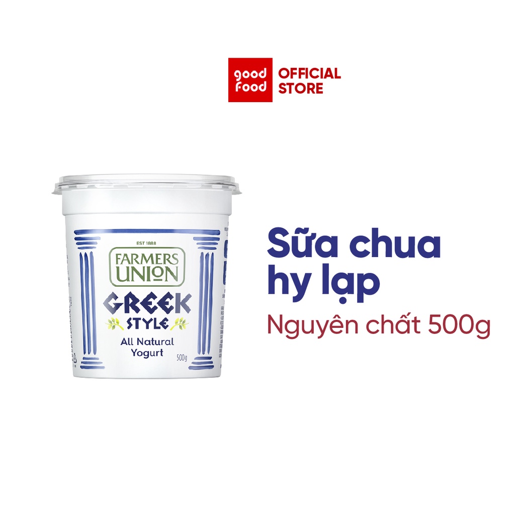 Sữa Chua Hy Lạp Greek Yogurt Farmers Union nguyên chất 500g - 1 hũ