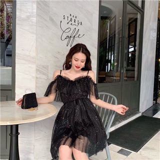 🎀(Có ảnh thật) Đầm trễ vai voan xoè 🎀