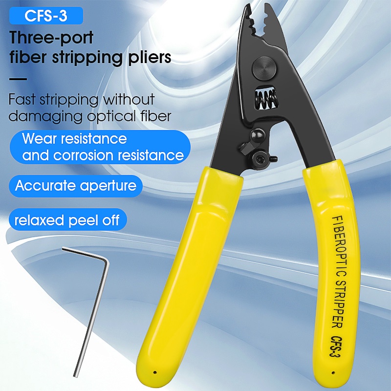 Kìm Tuốt Dây Cáp Quang Đa Năng CFS-3 Kìm tuốt sợi quang ba cổng / Kìm tuốt dây Công cụ FTTH Kìm tuốt sợi quang